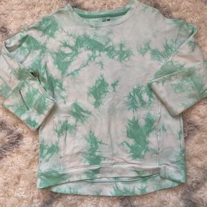 Green Tie-Dye Sweatshirt